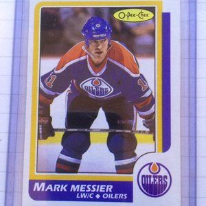 1986 mark messier hockey card